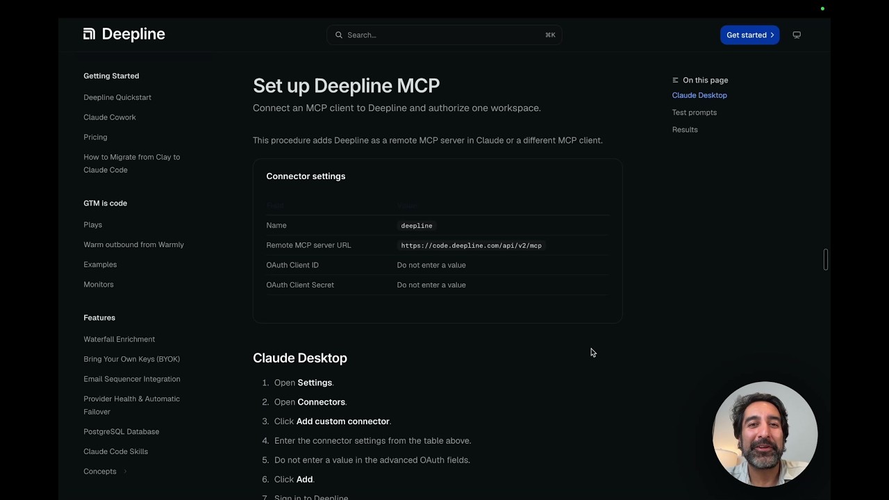 Jai Toor demonstrates Deepline MCP in ChatGPT Work.